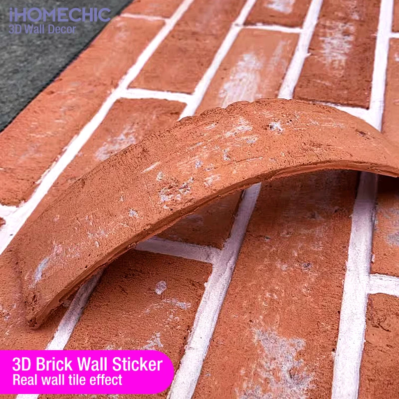 Ceramic Tile Blank - 3D อิฐสติ๊กเกอร์ติดผนังกระเบื้อง 3D Wall Decor กันน้ํากระเบื้องหินเซรามิคโมเสค