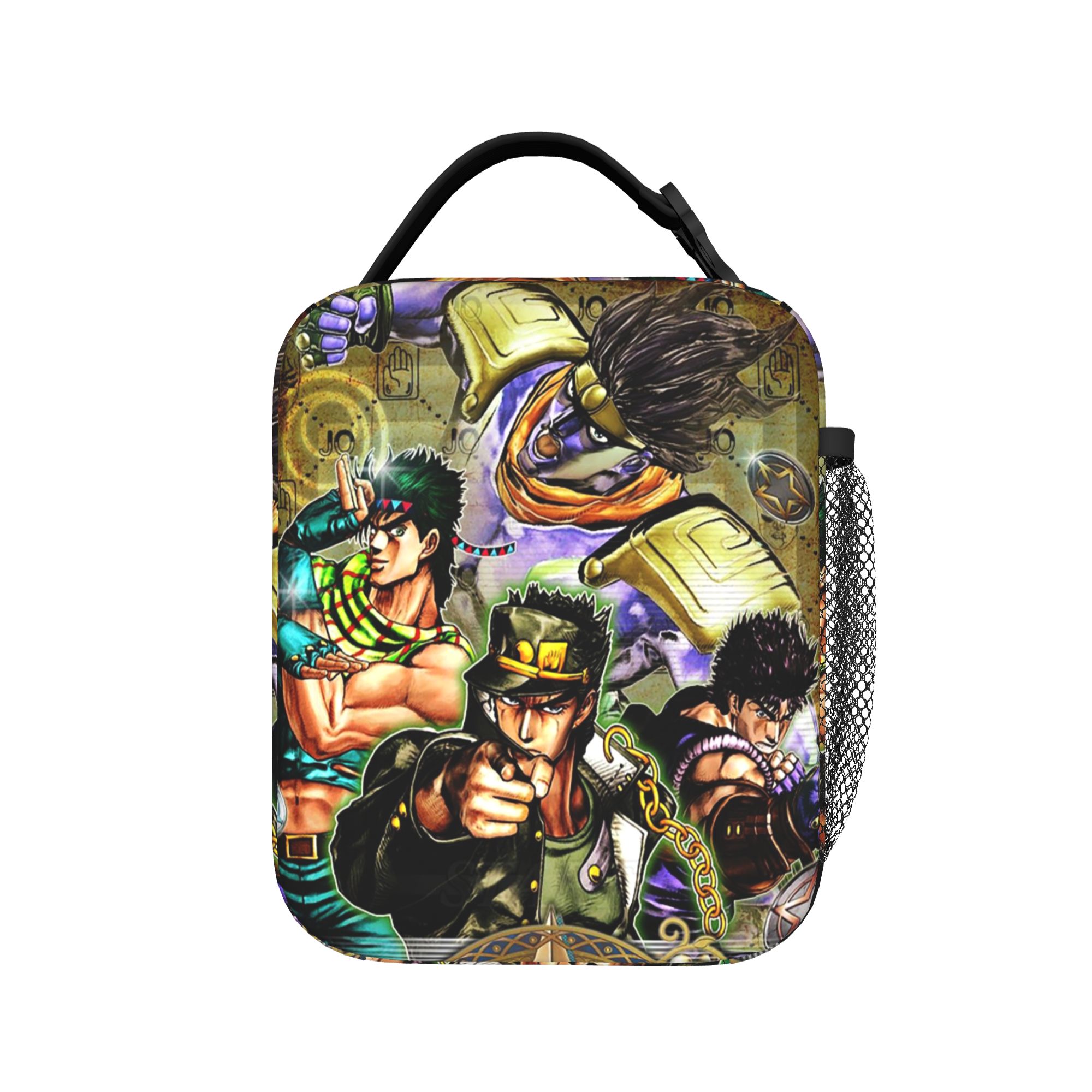 Tote Bag Sublimation - กระเป๋าเก็บอุณหภูมิสำหรับใส่อาหารกลางวันลายโจสตาร์ แฟมิลี่ บิซาร์ อเวนเจอร์ ดิโอ กระเป๋าใส่อาหารกลางวันลายอนิเมะโจโจ้