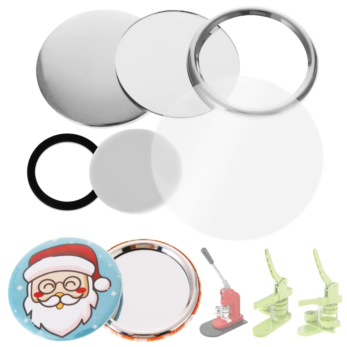 ชิ้นส่วนปุ่มกระจกเปล่า 58 มม., - Button Badge Blank บทวิจารณ์และราคา