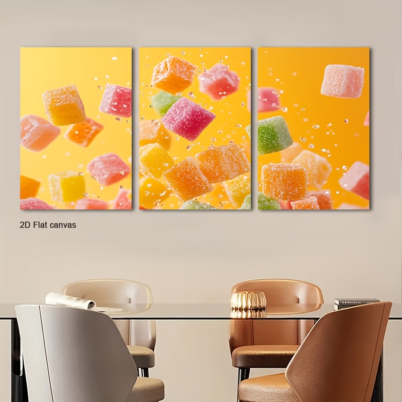 ภาพวาดบนผ้าใบไร้กรอบ 3 ชิ้น ลา - Canvas Wrap Ready บทวิจารณ์และราคา