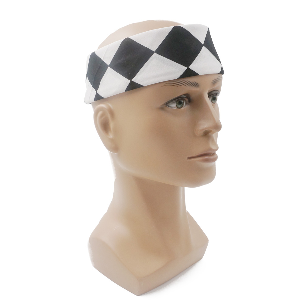 Bandana Checkered Flag Auto Ra - Bandana Blank White บทวิจารณ์และราคา