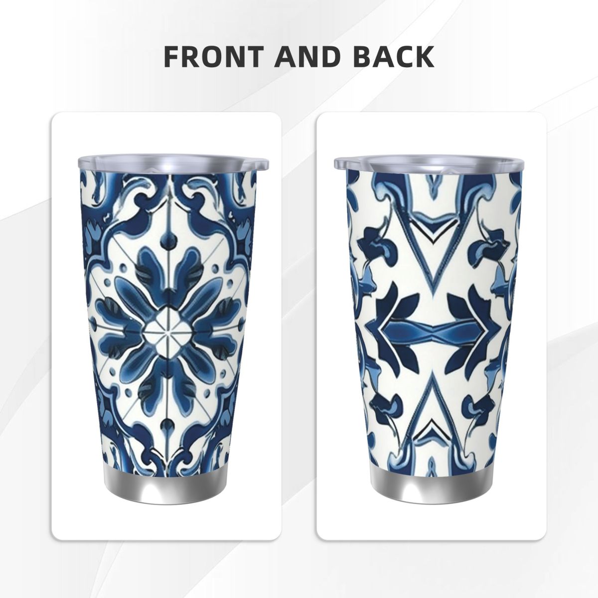 สีฟ้าและสีขาว Majolica รูปแบบส - Tumbler 20Oz White บทวิจารณ์และราคา