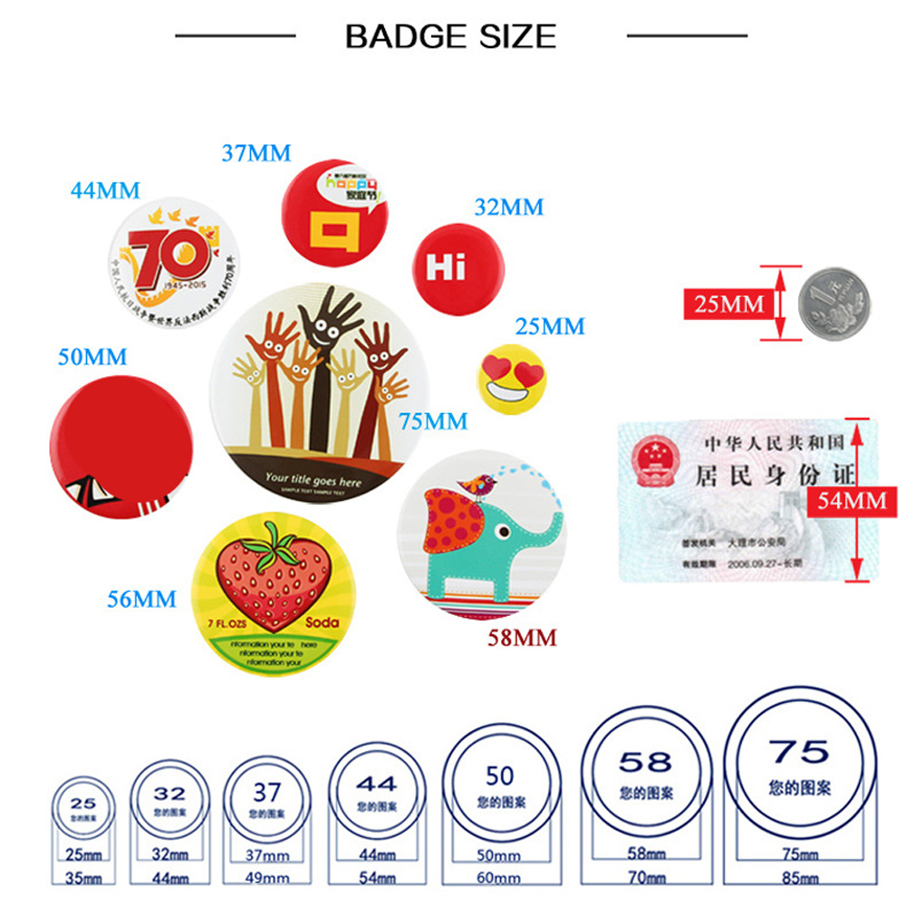 100ชิ้น/เซ็ตพลาสติกเปล่า Badge - Button Badge Blank บทวิจารณ์และราคา