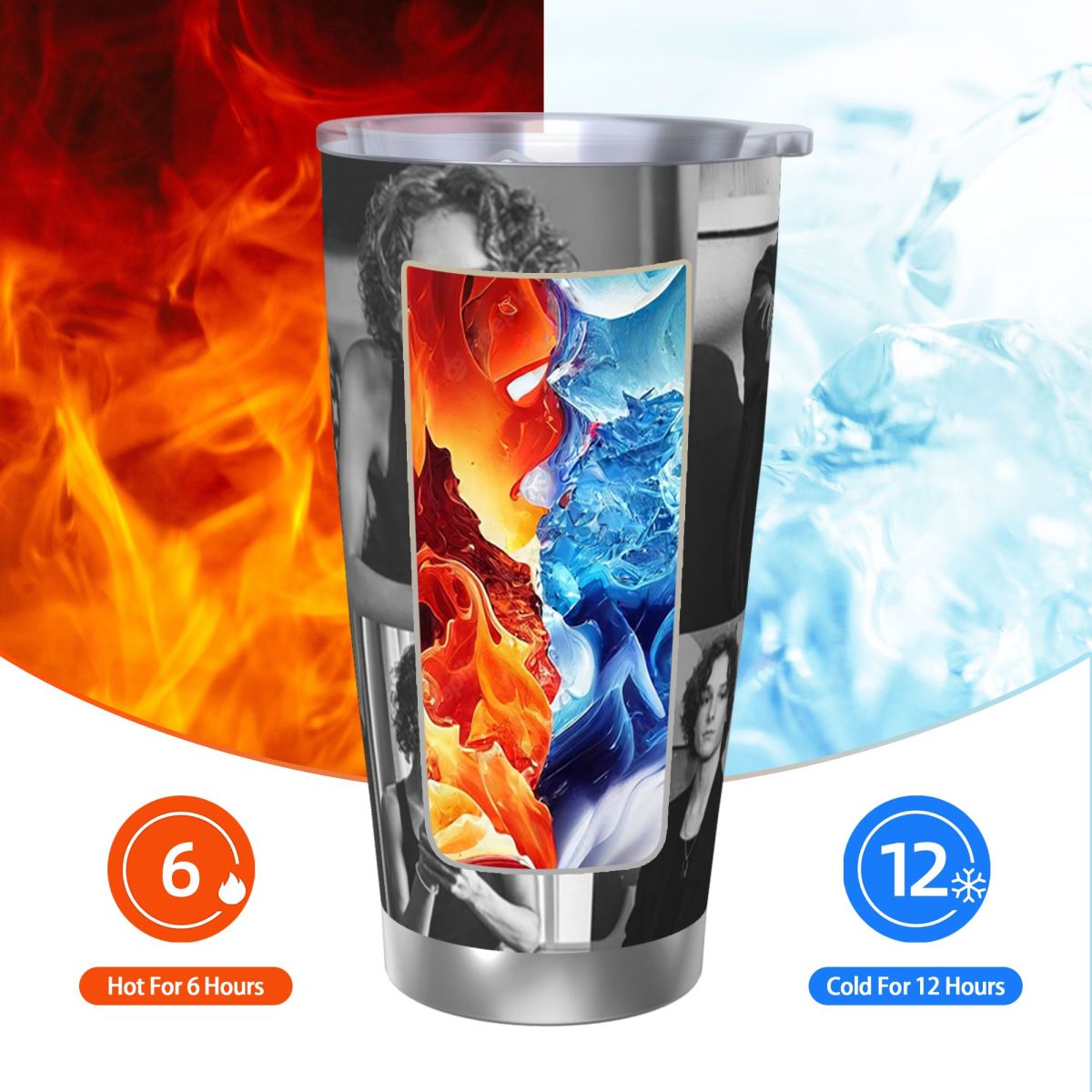 สีดําและสีขาว Mason Thames Col - Tumbler 20Oz White บทวิจารณ์และราคา